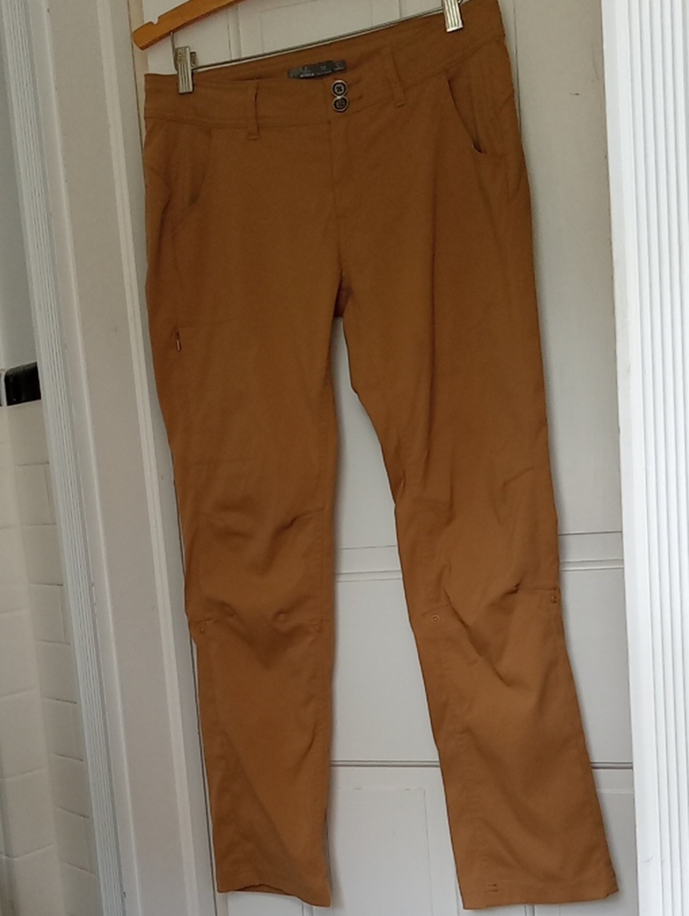 prAna Halle Straight Leg Hiking Pants Earthbound Mustard Gorpcore Size 10
